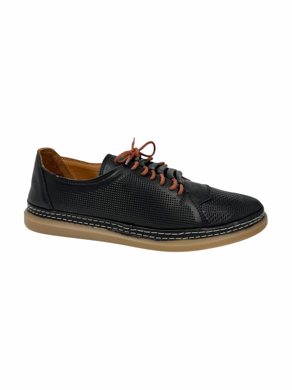 Cools 21 Women's Oscar Perforated Leather Sneakers Black Size EU 41